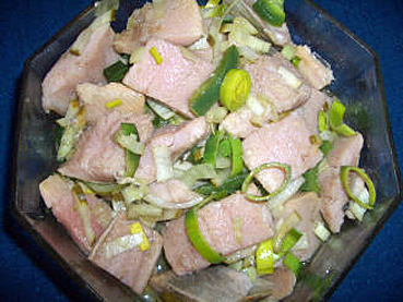 Matjessalat mit Lauch und Paprika